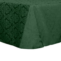 Ultimate Textile (5 Pack) Damask Saxony 72 x 120-Inch Oval Tablecloth - Home Dining Collection - Scroll Jacquard Design, Hunter Green