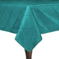 thumbnail image 1 of Ultimate Textile (5 Pack) Embroidered Pintuck Taffeta 54 x 96-Inch Rectangle Tablecloth Turquoise Blue, 1 of 3