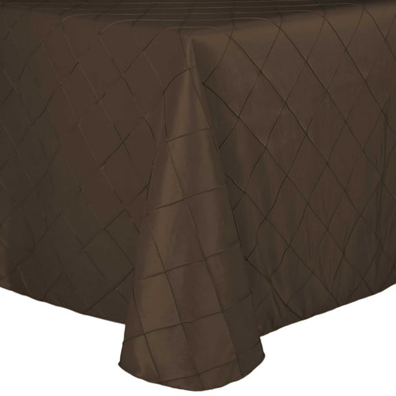 Ultimate Textile (5 Pack) Embroidered Pintuck Taffeta 70 x 104-Inch Oval Tablecloth Burnt Gold