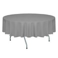 thumbnail image 1 of Ultimate Textile (5 Pack) Faux Burlap - Havana 58-Inch Round Tablecloth - Basket Weave, Charcoal Grey, 1 of 3