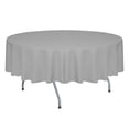 thumbnail image 1 of Ultimate Textile (5 Pack) Faux Burlap - Havana 72-Inch Round Tablecloth - Basket Weave, Silver Grey, 1 of 3