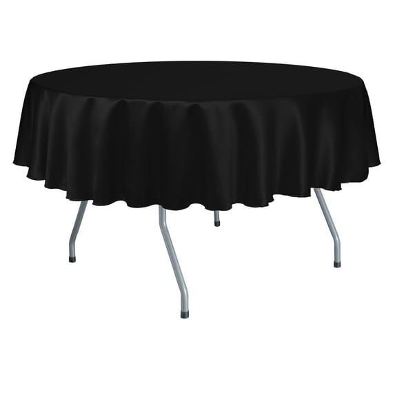 Ultimate Textile (5 Pack) Herringbone - Fandango 58-Inch Round Tablecloth, Black
