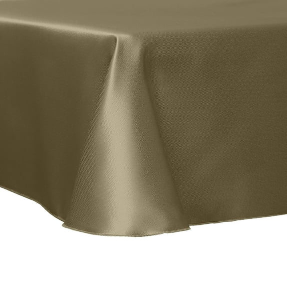 Ultimate Textile (5 Pack) Herringbone - Fandango 60 x 120-Inch Oval Tablecloth, Natural