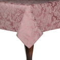 thumbnail image 1 of Ultimate Textile (5 Pack) Miranda 84 x 84-Inch Square Damask Tablecloth - Jacquard Weave, English Rose Pink, 1 of 3