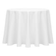 thumbnail image 1 of Ultimate Textile (5 Pack) Poly-cotton Twill 102-Inch Round Tablecloth - for Restaurant and Catering, Hotel or Home Dining use, White, 1 of 3