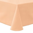 thumbnail image 1 of Ultimate Textile (5 Pack) Poly-cotton Twill 108 x 132-Inch Rectangular Tablecloth - for Restaurant and Catering, Hotel or Home Dining use, Peach, 1 of 3