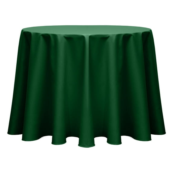 Ultimate Textile (5 Pack) Poly-cotton Twill 114-Inch Round Tablecloth - for Restaurant and Catering, Hotel or Home Dining use, Hunter Green