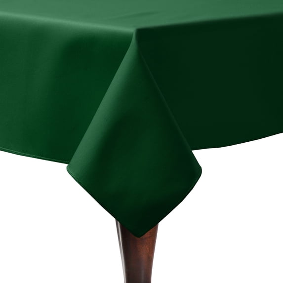 Ultimate Textile (5 Pack) Poly-cotton Twill 52 x 70-Inch Rectangular Tablecloth - for Restaurant and Catering, Hotel or Home Dining use, Hunter Green