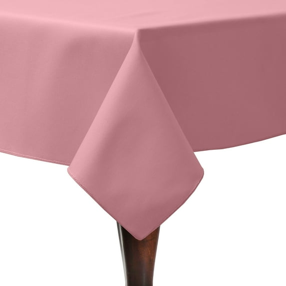 Ultimate Textile (5 Pack) Poly-cotton Twill 54 x 96-Inch Rectangular Tablecloth - for Restaurant and Catering, Hotel or Home Dining use, Dusty Rose Pink