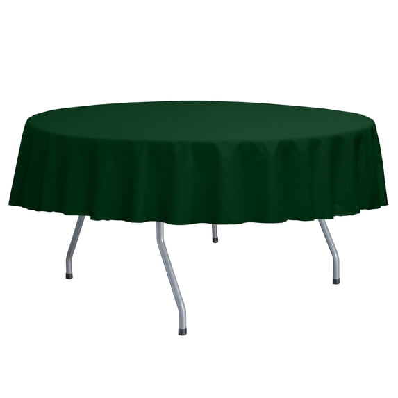 Ultimate Textile (5 Pack) Poly-cotton Twill 60-Inch Round Tablecloth - for Restaurant and Catering, Hotel or Home Dining use, Hunter Green