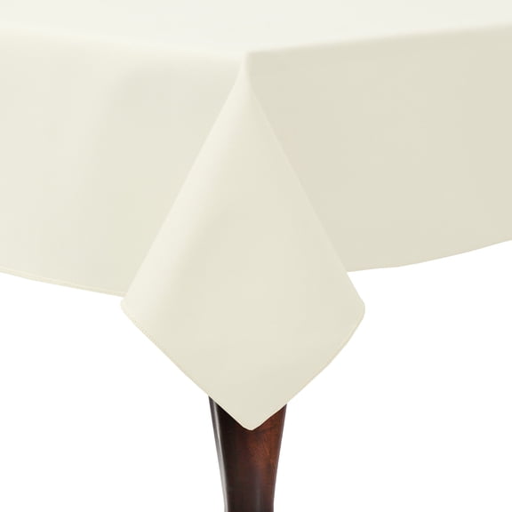 Ultimate Textile (5 Pack) Poly-cotton Twill 60 x 120-Inch Rectangular Tablecloth - for Restaurant and Catering, Hotel or Home Dining use, Ivory Cream
