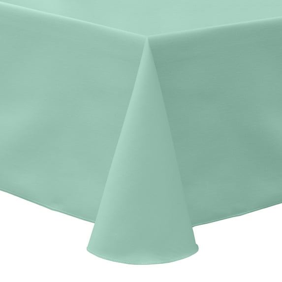 Ultimate Textile (5 Pack) Poly-cotton Twill 70 x 104-Inch Oval Tablecloth - for Home Dining Tables, Seamist Light Green