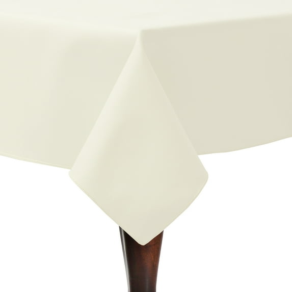 Ultimate Textile (5 Pack) Poly-cotton Twill 72 x 120-Inch Rectangular Tablecloth - for Restaurant and Catering, Hotel or Home Dining use, Ivory Cream