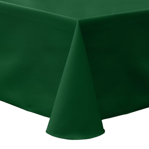 Ultimate Textile (5 Pack) Poly-cotton Twill 90 x 132-Inch Rectangular Tablecloth - for Restaurant and Catering, Hotel or Home Dining use, Hunter Green