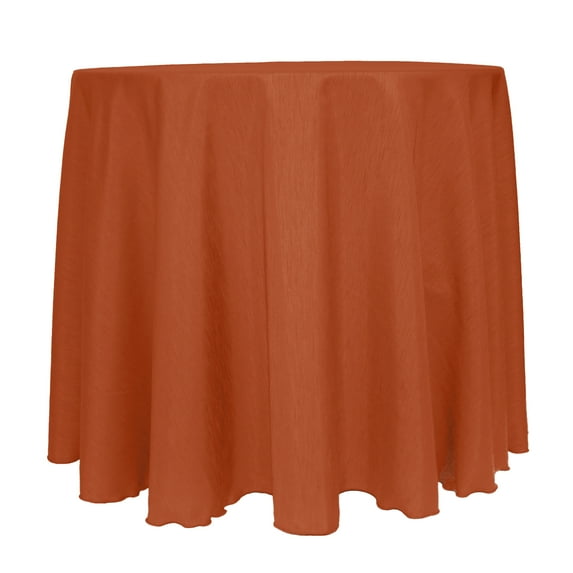 Ultimate Textile (5 Pack) Reversible Shantung Satin - Majestic 108-Inch Round Tablecloth - for Weddings, Home Parties and Special Event use, Burnt Orange