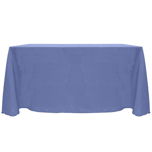 Ultimate Textile (5 Pack) Reversible Shantung Satin - Majestic 108 x 132-Inch Rectangular Tablecloth - for Weddings, Home Parties and Special Event use, Periwinkle Blue
