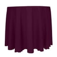 thumbnail image 1 of Ultimate Textile (5 Pack) Reversible Shantung Satin - Majestic 114-Inch Round Tablecloth - for Weddings, Home Parties and Special Event use, Aubergine Eggplant, 1 of 4