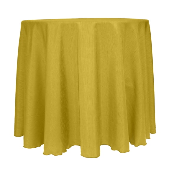 Ultimate Textile (5 Pack) Reversible Shantung Satin - Majestic 114-Inch Round Tablecloth - for Weddings, Home Parties and Special Event use, Gold