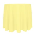 thumbnail image 1 of Ultimate Textile (5 Pack) Reversible Shantung Satin - Majestic 120-Inch Round Tablecloth - for Weddings, Home Parties and Special Event use, Cornsilk Light Yellow, 1 of 4