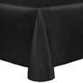 thumbnail image 1 of Ultimate Textile (5 Pack) Reversible Shantung Satin - Majestic 52 x 70-Inch Oval Tablecloth - for Home Dining Tables, Black, 1 of 4