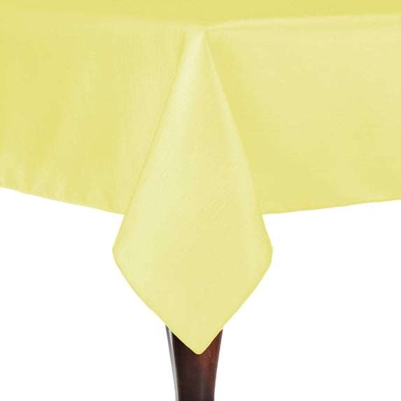 Ultimate Textile (5 Pack) Reversible Shantung Satin - Majestic 72 x 120-Inch Rectangular Tablecloth - for Weddings, Home Parties and Special Event use, Cornsilk Light Yellow