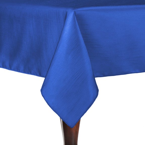 Ultimate Textile (5 Pack) Reversible Shantung Satin - Majestic 72 x 120-Inch Rectangular Tablecloth - for Weddings, Home Parties and Special Event use, Royal Blue