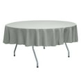 thumbnail image 1 of Ultimate Textile (5 Pack) Reversible Shantung Satin - Majestic 84-Inch Round Tablecloth - for Weddings, Home Parties and Special Event use, Silver, 1 of 4