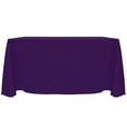 thumbnail image 1 of Ultimate Textile (5 Pack) Reversible Shantung Satin - Majestic 90 x 156-Inch Rectangular Tablecloth - for Weddings, Home Parties and Special Event use, Purple, 1 of 4