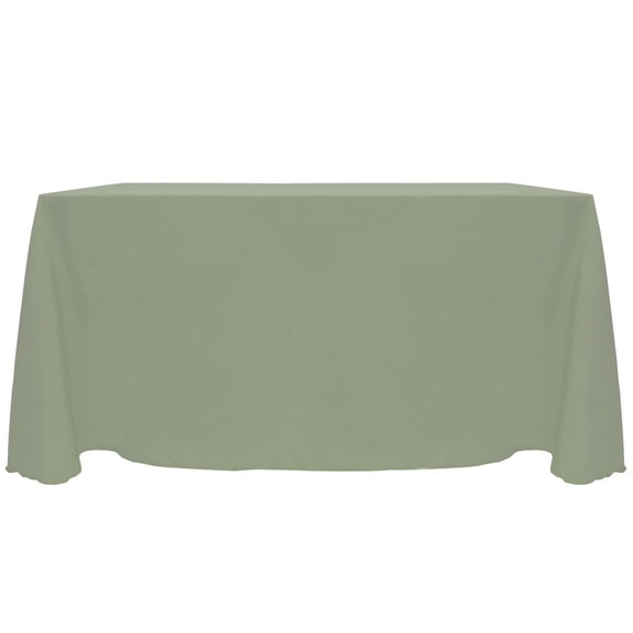 Ultimate Textile (5 Pack) Reversible Shantung Satin - Majestic 90 x 156-Inch Rectangular Tablecloth - for Weddings, Home Parties and Special Event use, Sage Green
