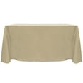 thumbnail image 1 of Ultimate Textile (5 Pack) Reversible Shantung Satin - Majestic 90 x 156-Inch Rectangular Tablecloth - for Weddings, Home Parties and Special Event use, Tan Beige, 1 of 4