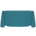thumbnail image 1 of Ultimate Textile (5 Pack) Reversible Shantung Satin - Majestic 90 x 156-Inch Rectangular Tablecloth - for Weddings, Home Parties and Special Event use, Turquoise Blue, 1 of 4