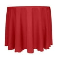 thumbnail image 1 of Ultimate Textile (5 Pack) Reversible Shantung Satin - Majestic 96-Inch Round Tablecloth - for Weddings, Home Parties and Special Event use, Holiday Red, 1 of 4