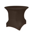 thumbnail image 1 of Ultimate Textile (5 Pack) Round Fitted Stretch Spandex Table Cover - for 30 and 36-Inch Round Tables, Chocolate Brown, 1 of 2