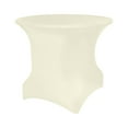 thumbnail image 1 of Ultimate Textile (5 Pack) Round Fitted Stretch Spandex Table Cover - for 30 and 36-Inch Round Tables, Ivory Cream, 1 of 2