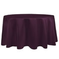 thumbnail image 1 of Ultimate Textile (5 Pack) Satin 108-Inch Round Tablecloth - for Wedding, Special Event or Banquet use, Aubergine Eggplant Purple, 1 of 4