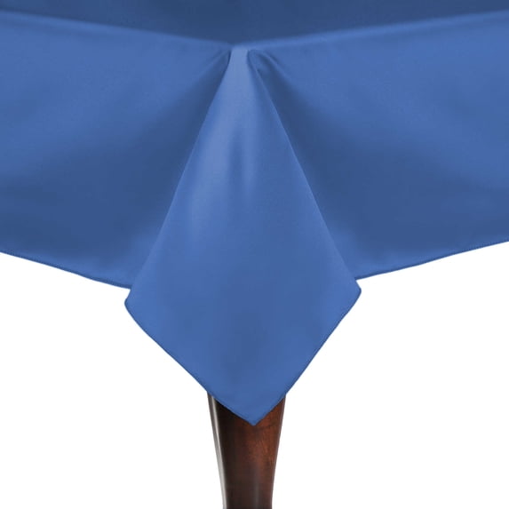 Ultimate Textile (5 Pack) Satin 72 x 120-Inch Rectangular Tablecloth - for Wedding, Special Event or Banquet use, Cobalt Blue