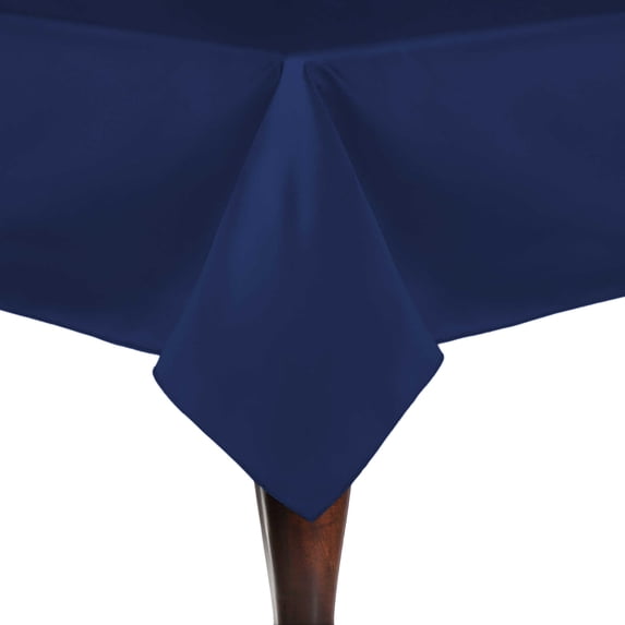 Ultimate Textile (5 Pack) Satin 84 x 84-Inch Square Tablecloth - for Wedding, Special Event or Banquet use, Regal Blue