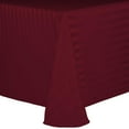 thumbnail image 1 of Ultimate Textile (5 Pack) Satin-Stripe 108 x 108-Inch Square Tablecloth - for Wedding and Catering, Hotel or Home Dining use, Brick Rust Red, 1 of 3
