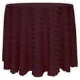 thumbnail image 1 of Ultimate Textile (5 Pack) Satin-Stripe 120-Inch Round Tablecloth - for Wedding and Catering, Hotel or Home Dining use, Burgundy Red, 1 of 3