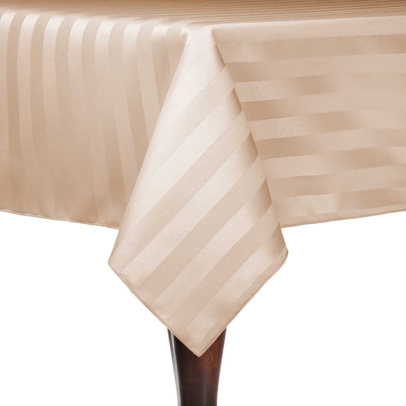 Ultimate Textile (5 Pack) Satin-Stripe 54 x 96-Inch Rectangular Tablecloth - for Wedding and Catering, Hotel or Home Dining use, Cafe