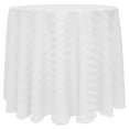 thumbnail image 1 of Ultimate Textile (5 Pack) Satin-Stripe 60-Inch Round Tablecloth - for Wedding and Catering, Hotel or Home Dining use, White, 1 of 3