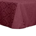 thumbnail image 1 of Ultimate Textile (5 Pack) Saxony 90 x 132-Inch Rectangular Damask Tablecloth - Jacquard Weave Emblem Crest Design, Dark Red, 1 of 3