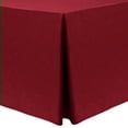 thumbnail image 1 of Ultimate Textile (5 Pack) Shantung - Majestic 6 ft. Fitted Tablecloth - for 30 x 72-Inch Banquet and Folding Rectangular Tables - 36"H, Cherry Red, 1 of 3
