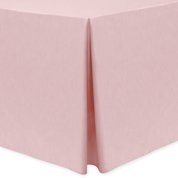 Ultimate Textile (5 Pack) Shantung - Majestic 6 ft. Fitted Tablecloth - for 30 x 72-Inch Banquet and Folding Rectangular Tables - 36"H, Light Pink