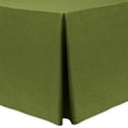 thumbnail image 1 of Ultimate Textile (5 Pack) Shantung - Majestic 6 ft. Fitted Tablecloth - for 30 x 72-Inch Banquet and Folding Rectangular Tables - 36"H, Moss Green, 1 of 3