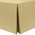 thumbnail image 1 of Ultimate Textile (5 Pack) Shantung - Majestic 6 ft. Fitted Tablecloth - for 30 x 72-Inch Banquet and Folding Rectangular Tables, Camel Light Brown, 1 of 3