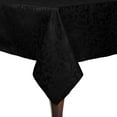 thumbnail image 1 of Ultimate Textile (5 Pack) Somerset 60 x 60-Inch Square Damask Tablecloth - Jacquard Weave Scroll Design, Black, 1 of 3