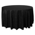 thumbnail image 1 of Ultimate Textile (5 Pack) Somerset 96-Inch Round Damask Tablecloth - Jacquard Weave Scroll Design, Black, 1 of 3