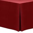 thumbnail image 1 of Ultimate Textile 5 ft. Fitted Polyester Tablecloth - for 24 x 60-Inch Banquet and Folding Rectangular Tables 36"H, Cherry Red, 1 of 3