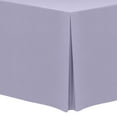 thumbnail image 1 of Ultimate Textile 5 ft. Fitted Polyester Tablecloth - for 24 x 60-Inch Banquet and Folding Rectangular Tables - 42"H, Lilac Light Purple, 1 of 3